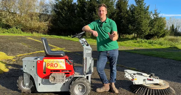 Cleaning an Abandoned Yard with the Westermann CM2 Ride On Moss Removal Machine