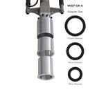 Multi UK A adapter - a 3-in-1 adapter system, with sizes 107mm, 95mm, 78mm