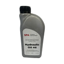 A 1 litre bottle of SPA Power Machinery Hydraulic Oil 46.