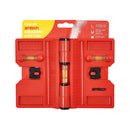 Red adjustable post level with strap and magnet