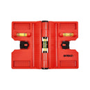 Red adjustable post level with strap and magnet
