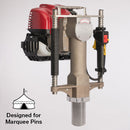 Studio image of an Easy Petrol Post Driver Marquee model, with a custom Marquee adapter