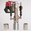 Studio image of an Easy Petrol Post Driver Classic model, with the Multi Adapter set
