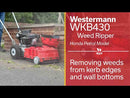 Westermann weedripper WKB430 model, clearing weeds from wall bottoms and kerb edges