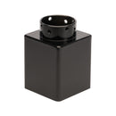 A black steel adapter designed for driving in 4" square posts with the Easy Petrol Post Driver