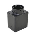 A rectangular, black steel adapter for driving in 4x3" posts with the Easy Petrol Post Driver