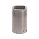 An aluminium cylindrical adapter with internal dimensions of 52x52mm, designed for driving in 2" square posts with the Easy Petrol Post Driver