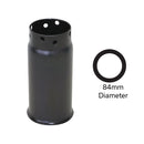 Black round adapter with 84mm diameter, for driving posts with a size between 76mm - 82mm diameter.