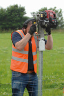 Clipex Fencing being installed with Easy Petrol Post Driver