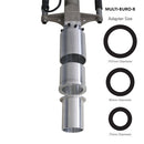 Studio image of a 3-in-1 Multi Euro B Adapter, including sizes 107mm, 85mm, 75mm