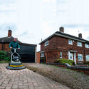 Private driveway cleared of moss with this machine