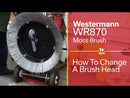 A video showing how to change a brush head on the Westermann WR870 Moss Brush