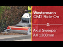Video showing the AX1200 Axial Sweeper in use with the Westermann CM2 PRO Ride-On machine