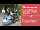 A video of Penzance council workers receiving training for how to use the Westermann CM2 PRO Ride-On machine for commercial use